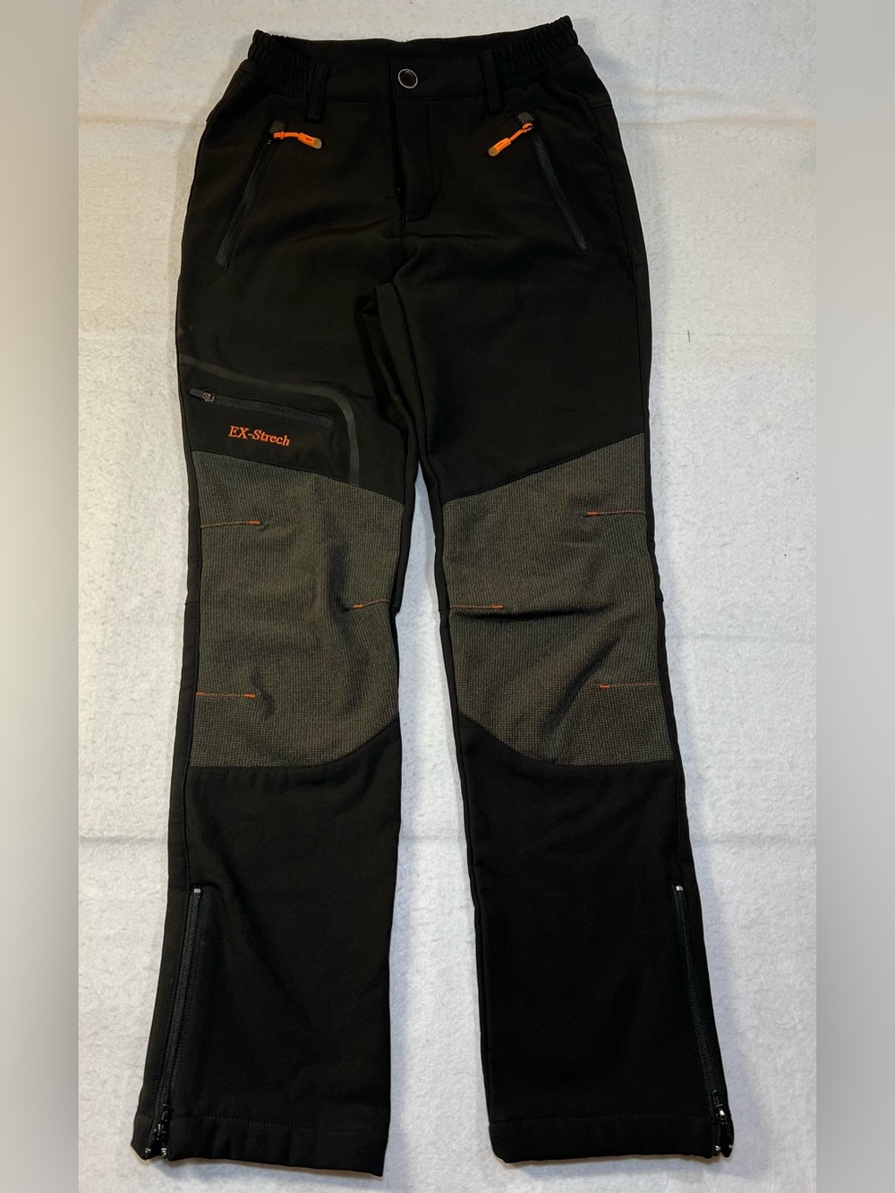 Postropaky EX-Stretch Womens Snow Ski/Winter Hiking Fleece Pants,Black,0-Short